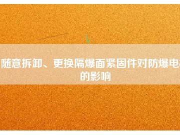 隨意拆卸、更換隔爆面緊固件對防爆電機的影響