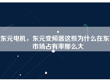 東元電機(jī)，東元變頻器這些為什么在東莞市場(chǎng)占有率那么大