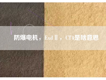 防爆電機，ExdⅡ，CT4是啥意思